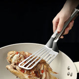 Stainless Steel Steak Tongs Multi-Functional Kitchen Tool for BBQ and Fried Fish - 45-Degree Angle