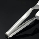 Stainless Steel Steak Tongs Multi-Functional Kitchen Tool for BBQ and Fried Fish - Rear View