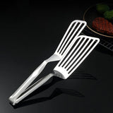 Stainless Steel Steak Tongs Multi-Functional Kitchen Tool for BBQ and Fried Fish - Extra Image