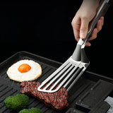 Stainless Steel Steak Tongs Multi-Functional Kitchen Tool for BBQ and Fried Fish - Extra Image