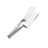 Stainless Steel Steak Tongs Multi-Functional Kitchen Tool for BBQ and Fried Fish - Front View
