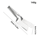 Stainless Steel Steak Tongs Multi-Functional Kitchen Tool for BBQ and Fried Fish - Side View