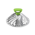 Folding Stainless Steel Steamer Basket Expandable Safe Durable Easy To Use - 9in