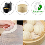 3pcs Silicone Steamer Pad Steamer Cloth Non stick Drawer Cloth Reusable Kitchen - Rear View