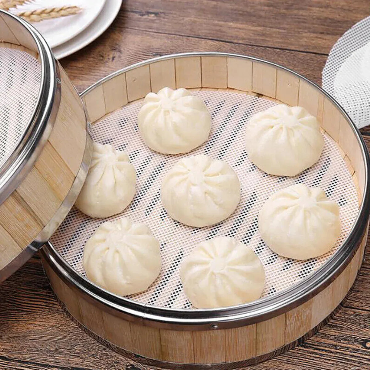 3pcs Silicone Steamer Pad Steamer Cloth Non stick Drawer Cloth Reusable Kitchen
