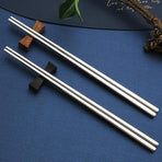 10 Pairs Korean Style Stainless Steel Chopsticks Mirror Polished Reusable