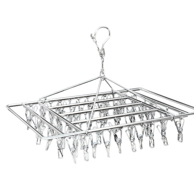 30/40/55 Pegs Stainless Steel Laundry Sock Underwear Clothes Dryer Rack Hanger - 30Pegs