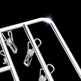 30/40/55 Pegs Stainless Steel Laundry Sock Underwear Clothes Dryer Rack Hanger - 40Pegs - Top-Down View