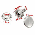 62Pcs Canvas Snap Fastener Kit with Stainless Screws and Tools for Marine Tent Cover