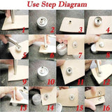120PCS 15mm Stainless Steel Snap Fasteners Press Studs Cap Button Boat - Extra Image