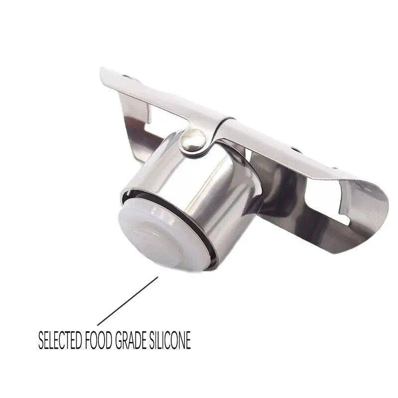 3X Stainless Steel Sparkling Wine Stopper Champagne Stopper Bubble Fizzy Bottles
