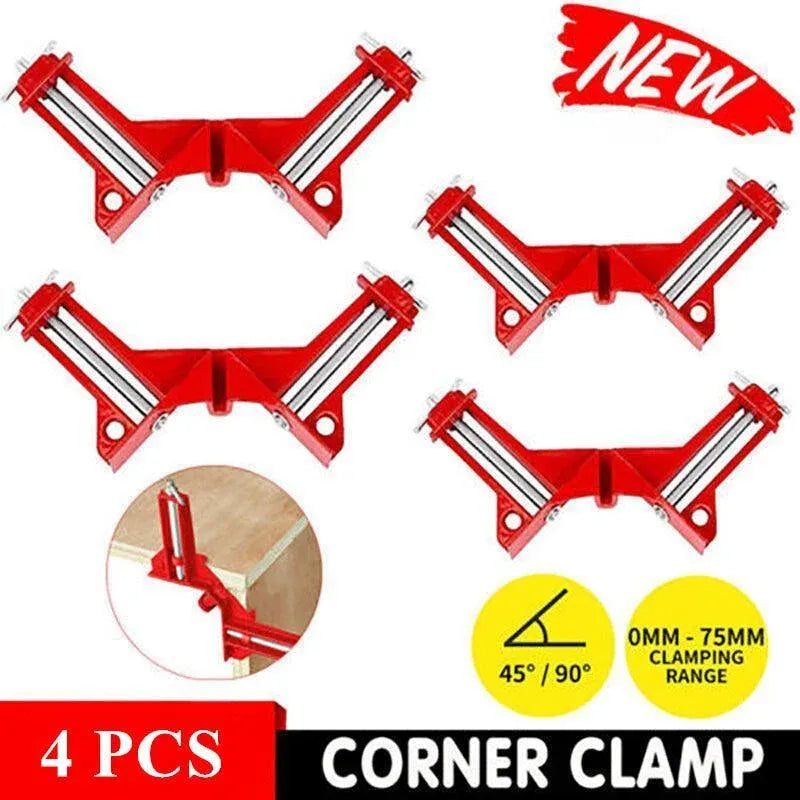 4-Piece Outside Corner Clamp 90 Degree Right Angle Vise Frame Holder Timber Work