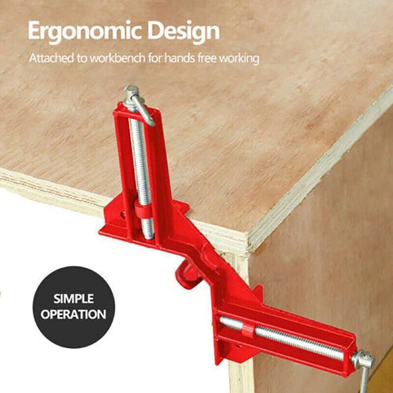4-Piece Outside Corner Clamp 90 Degree Right Angle Vise Frame Holder Timber Work
