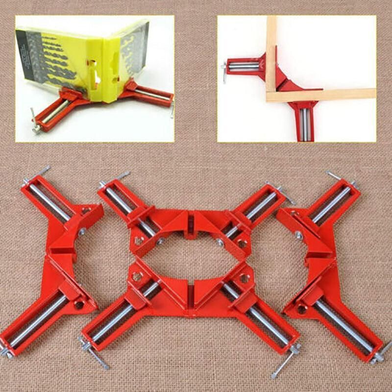 4-Piece Outside Corner Clamp 90 Degree Right Angle Vise Frame Holder Timber Work
