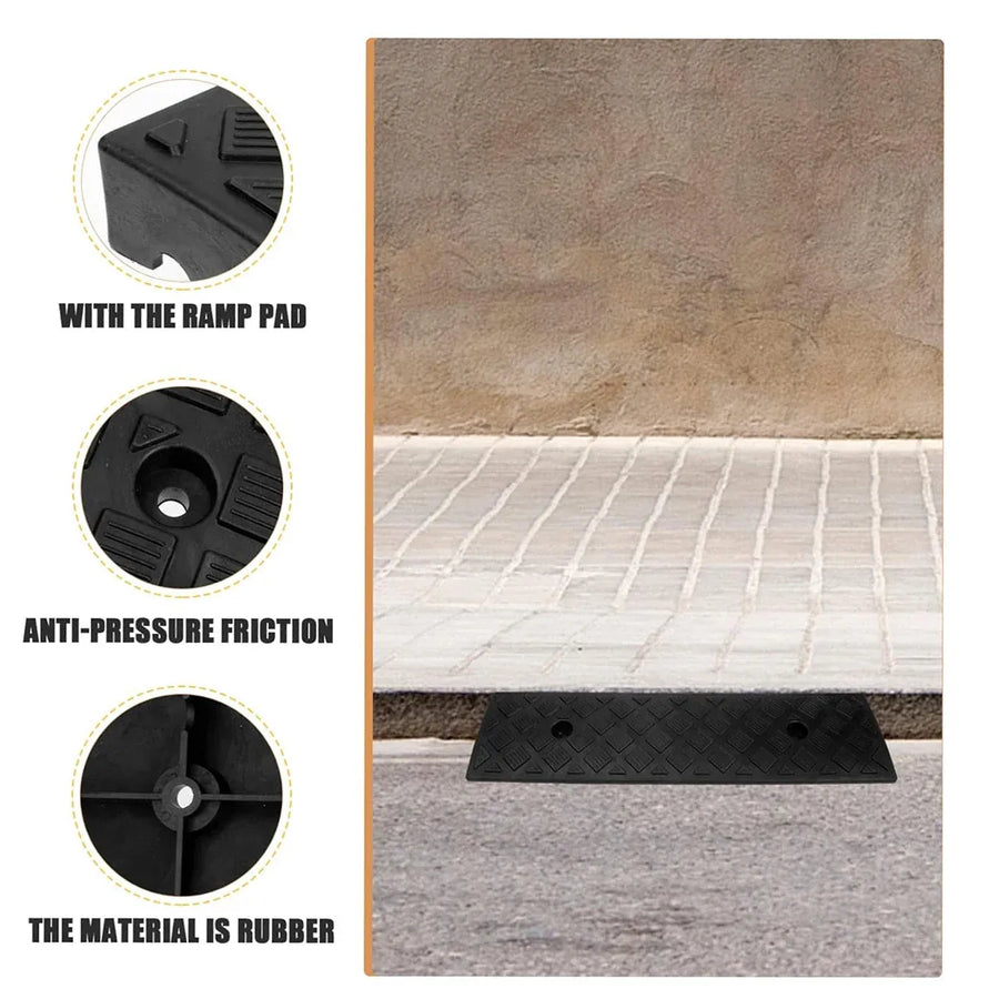 Uphill Step Ramp Pad 2PCS Plastic Slope Threshold Ramp Pad For Driveway Support