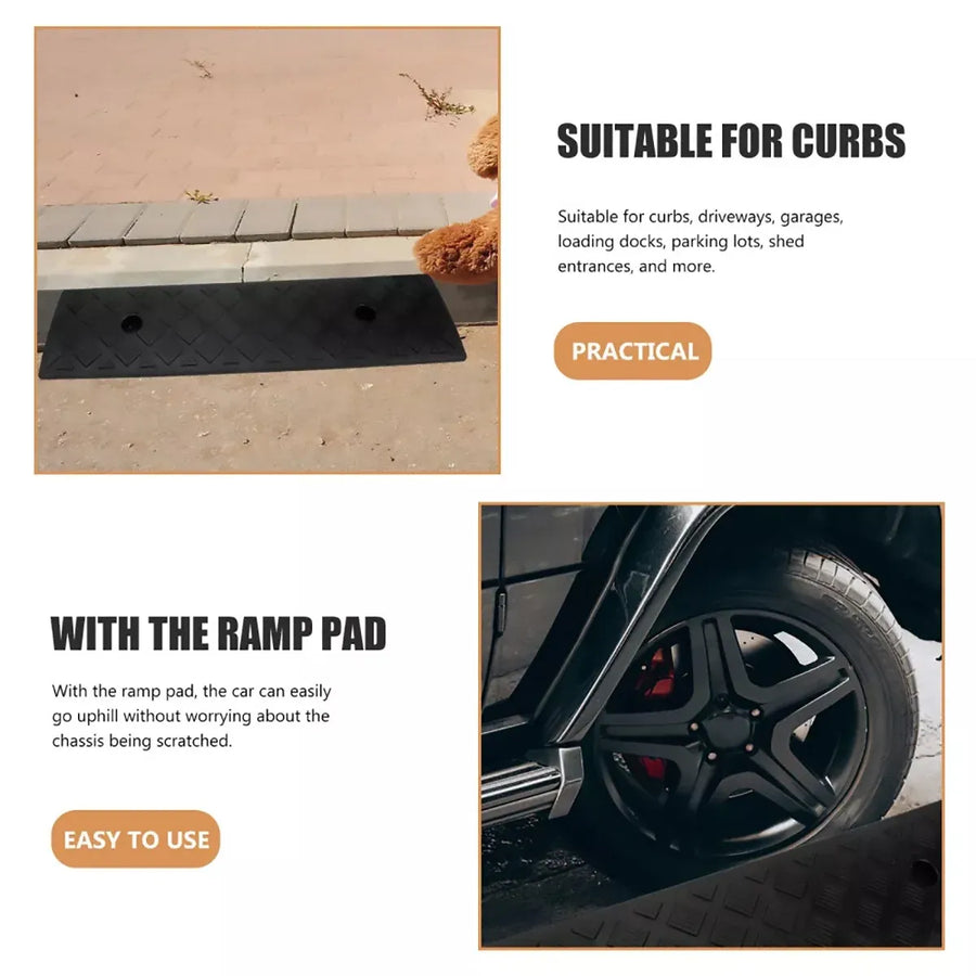 Uphill Step Ramp Pad 2PCS Plastic Slope Threshold Ramp Pad For Driveway Support