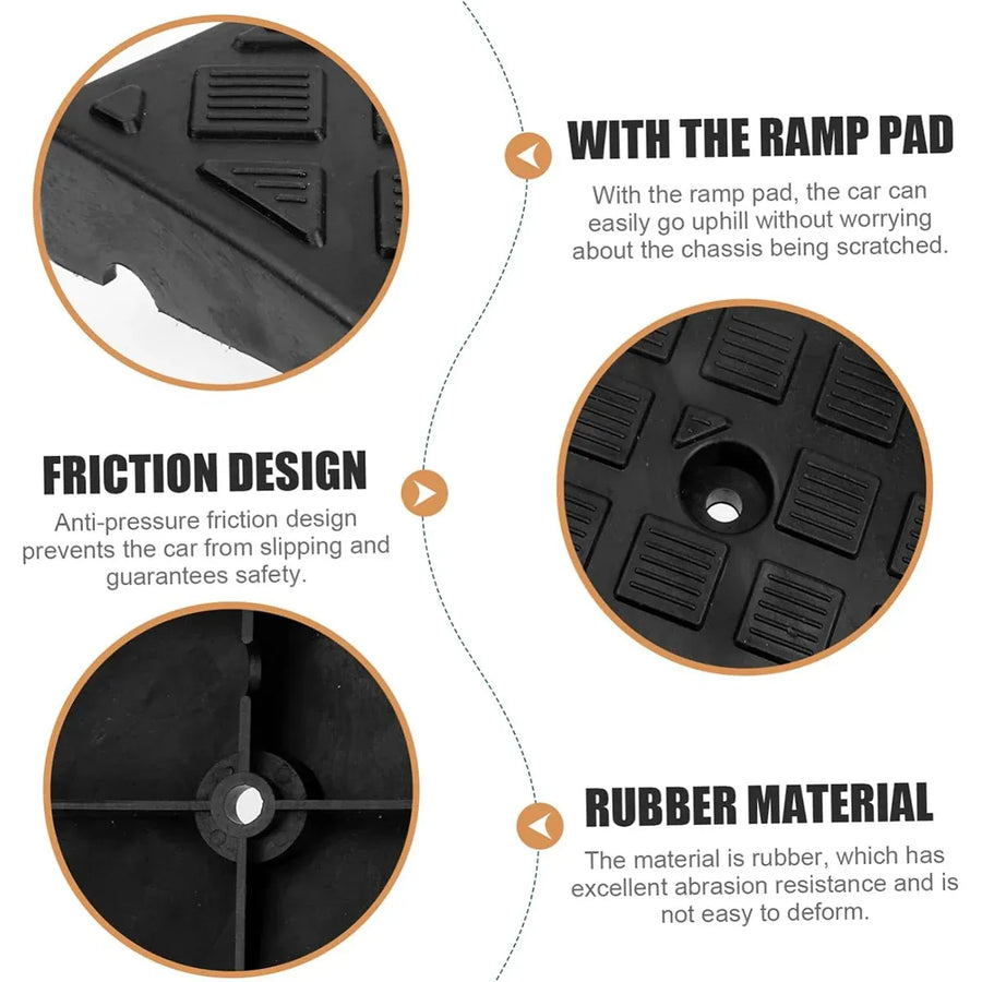 Uphill Step Ramp Pad 2PCS Plastic Slope Threshold Ramp Pad For Driveway Support