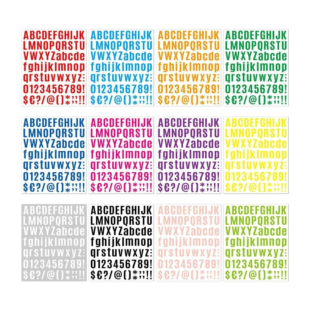 10pcs Letter Stickers Colorful DIY Scrapbooking Water Bottle Greeting Cards - Dark Blue