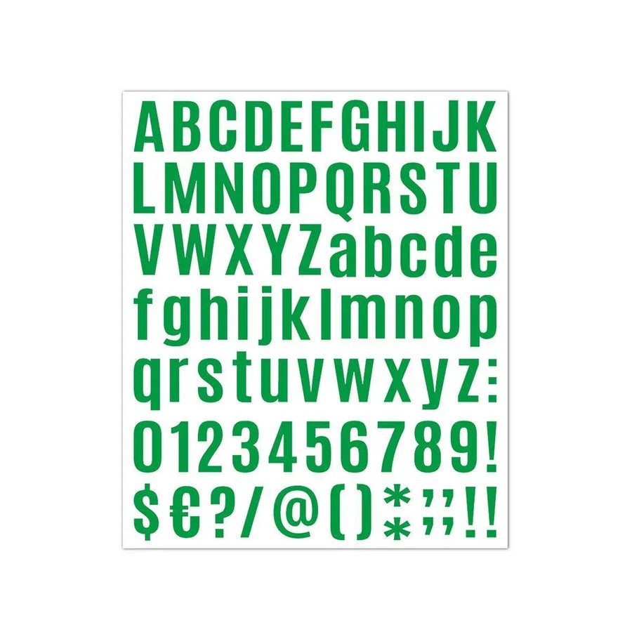 10pcs Letter Stickers Colorful DIY Scrapbooking Water Bottle Greeting Cards - Dark Green