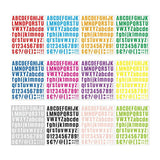 10pcs Letter Stickers Colorful DIY Scrapbooking Water Bottle Greeting Cards - Dark Green - Side View