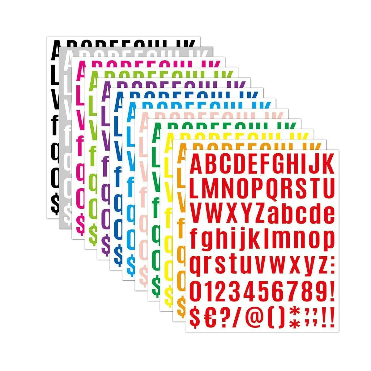 10pcs Letter Stickers Colorful DIY Scrapbooking Water Bottle Greeting Cards - Dark Green