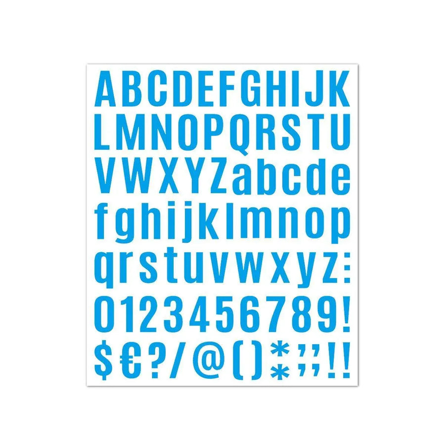 10pcs Letter Stickers Colorful DIY Scrapbooking Water Bottle Greeting Cards - Light Blue