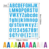 10pcs Letter Stickers Colorful DIY Scrapbooking Water Bottle Greeting Cards - Light Blue - Top-Down View