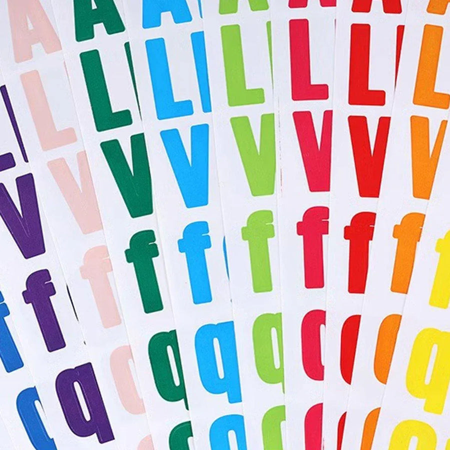 10pcs Letter Stickers Colorful DIY Scrapbooking Water Bottle Greeting Cards - Light Blue