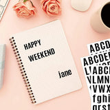 10pcs Letter Stickers Colorful DIY Scrapbooking Water Bottle Greeting Cards - Light Blue - Extra Image