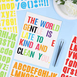 10pcs Letter Stickers Colorful DIY Scrapbooking Water Bottle Greeting Cards - Light Blue - Extra Image