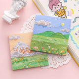 800 Sheets Colorful Oil Painting Sticky Notes Memo Pads Self-Adhesive Notes - 4# - Close-Up Angle