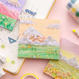 800 Sheets Colorful Oil Painting Sticky Notes Memo Pads Self-Adhesive Notes - 4# - Extra Image