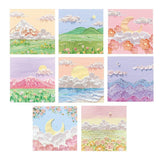 800 Sheets Colorful Oil Painting Sticky Notes Memo Pads Self-Adhesive Notes - 5# - Side View