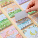 800 Sheets Colorful Oil Painting Sticky Notes Memo Pads Self-Adhesive Notes - 5#
