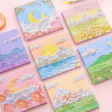 800 Sheets Colorful Oil Painting Sticky Notes Memo Pads Self-Adhesive Notes - 7#