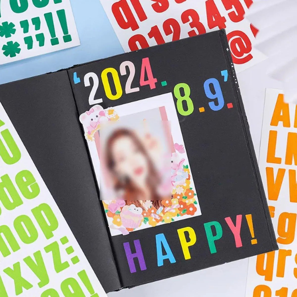 10pcs Letter Stickers Colorful DIY Scrapbooking Water Bottle Greeting Cards - Yellow