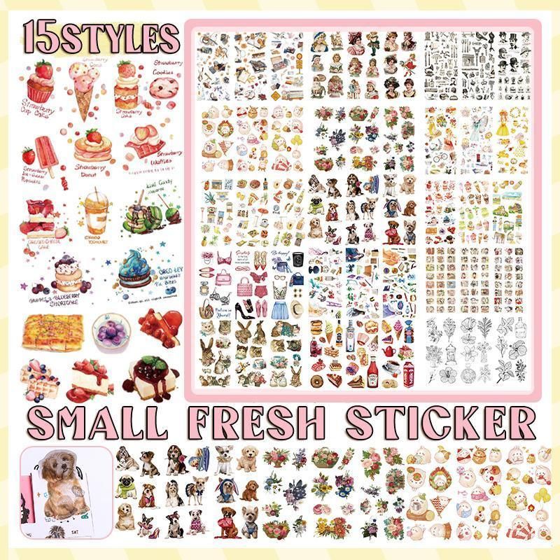 15-Style Creative Student Graffiti Sticker Set Small Fresh Sticker - F-Rabbit