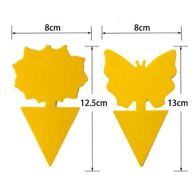 10X Dual Sided Sticky Trap Insect Killer Whitefly Thrip Fruit Fly Gnat - Butterfly 50PCS