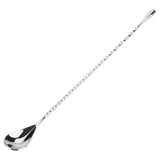 Stainless Steel Bar Wine Cocktail Mixing Twist Spoon Long Handle Drink Stirring - Front View