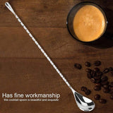 Stainless Steel Bar Wine Cocktail Mixing Twist Spoon Long Handle Drink Stirring - Extra Image