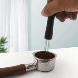 Stainless Steel Coffee Distributor Needle Espresso Stirring Tool Powder Tamper - Silver - 45-Degree Angle