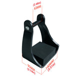 2pcs Plastic Stirrups Adjustable Horse Riding Equestrian Training Stable Riding - Side View