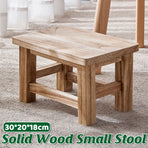 Solid Wood Small Bench Living Room Low Stool Shoe Bench Sturdy Space Saving