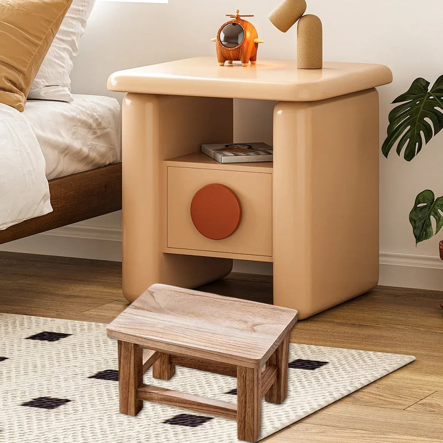 Solid Wood Small Bench Living Room Low Stool Shoe Bench Sturdy Space Saving