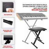 Electronic Organ Stool Three Level Adjustable Foldable Performance Chair Music - Low Angle
