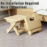 Portable Multi Purpose Foldable Low Stool Durable Space Saving For Home Outdoor - Top-Down View