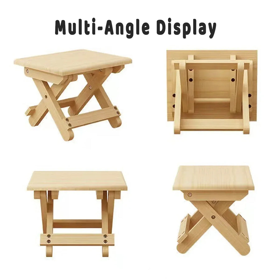Portable Multi Purpose Foldable Low Stool Durable Space Saving For Home Outdoor