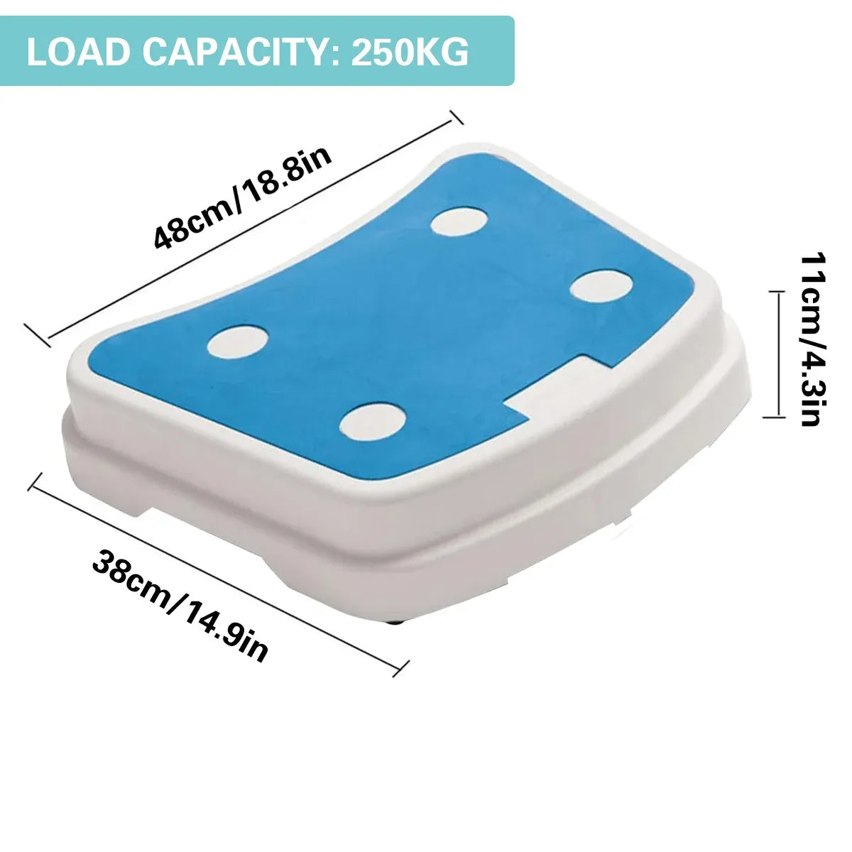 Stackable Bathroom Footstool Shower Seat Anti-Slip Durable Safe