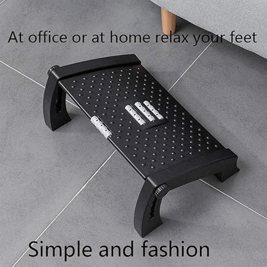 1PC Adjustable Office Foot Rest Pedal Stool Sofa Leg Support for Home or Desk Use - Grey