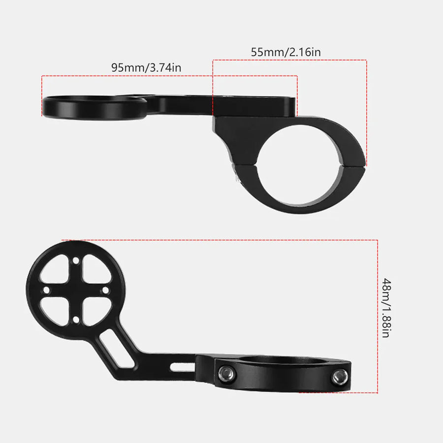 Bike Handlebar Extension Mount Aluminum Alloy Light Meter Phone Holder Bracket